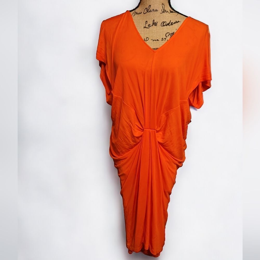 Diane Von Furstenberg Orange Midi Dress